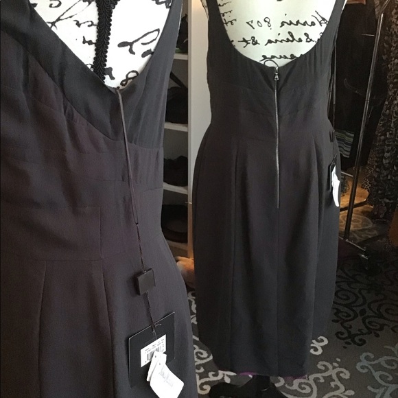 Narciso Rodriguez Black Silk Midi Dress 8 - Picture 4 of 8